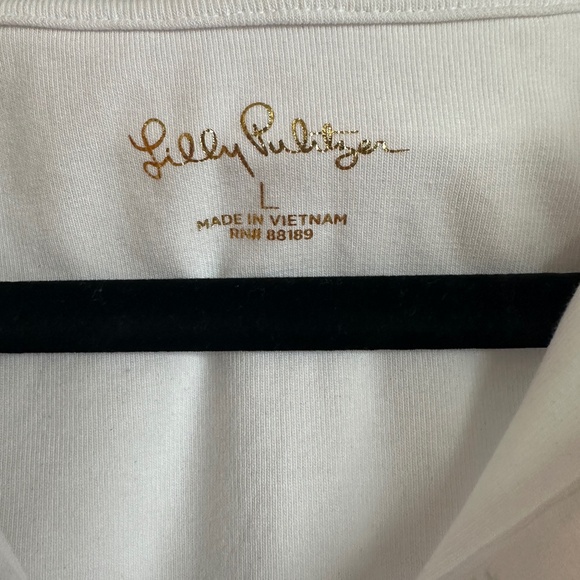Lilly Pulitzer Lilly Pulitzer Long Sleeve Reema Polo Top resort white size Large - Picture 3 of 5